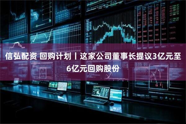 信弘配资 回购计划丨这家公司董事长提议3亿元至6亿元回购股份